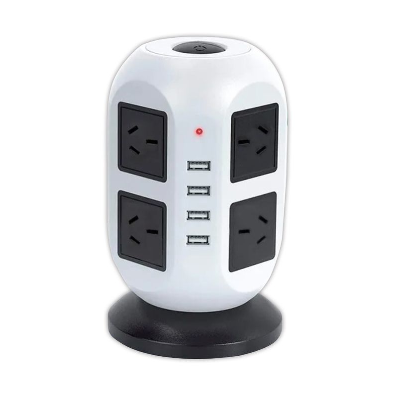 Prolongador Zapatilla Torre Vertical 8 Tomas + 4 Usb