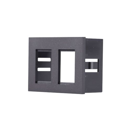 Caja De Aloje Doble Para Modulos Rj45 Y Rj11 Color Gris