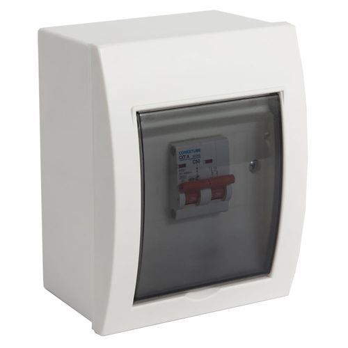 Caja Para Tm 4 Polos Sobreponer Tapa Fume Linea Bombe 172X132X106