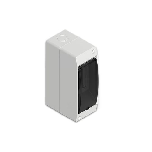 Caja Para Tm 2 Polos Sobreponer Blanca Pta Fume