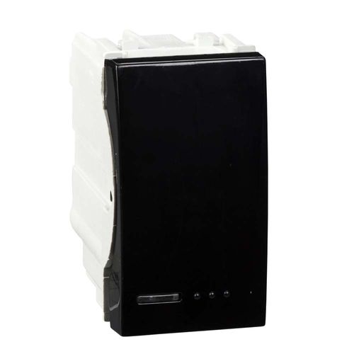 Interruptor Pulsador S/Tampografia 10A Base Negro