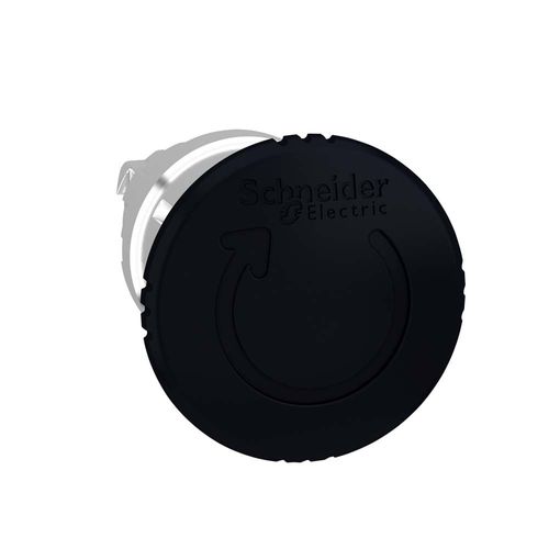 Cabeza Pulsador Seta 40Mm Negro 1/4 Giro