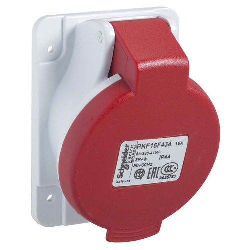 Toma 3P+T 16A 380V Ip44