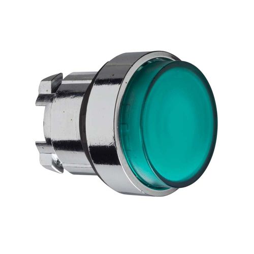 Cabeza Pulsador Luminoso Sal Led Verde