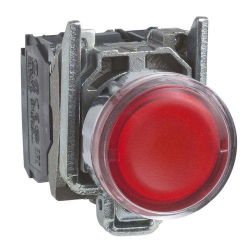 Pulsador Luminoso Led 24Vca/Cc 1Na+1Nc Rojo