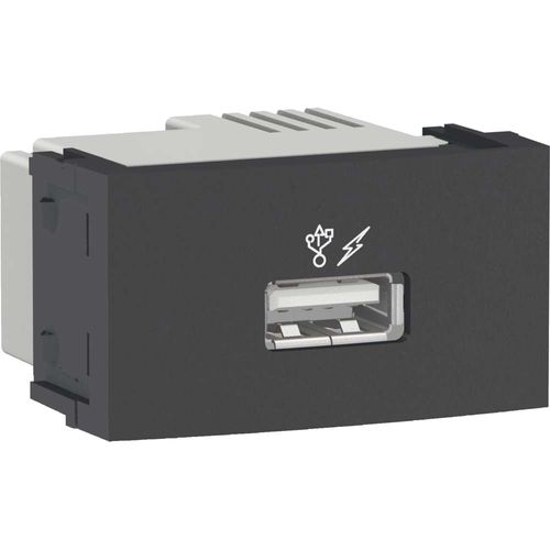Toma Simple Usb 1A 220V Roda Gris