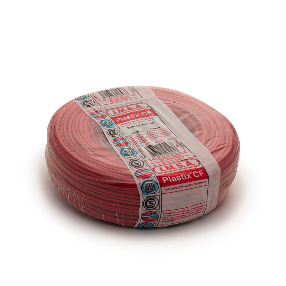 Rollo de Cable Unipolar 1x2,5mm² Rojo PVC x 100 mts - Pelba