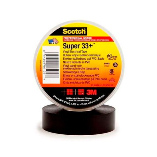 Cinta Pvc Premium Scotch Super33+ 19Mmx20M