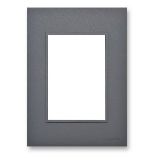TAPA Y DISTANCIADOR BAUHAUS GRIS C/RIBETE