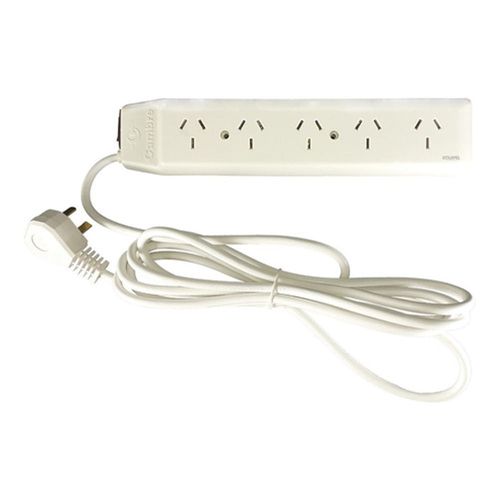 Zapatilla Prolongador Cambre 5 Tomas Enchufes Blanca
