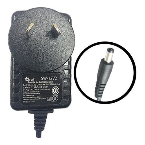 Fuente 12V 2Amp Fuente De Alimentación Switching Gralf