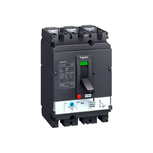 Interruptor Compacto 3X100A Cvs100B 25Ka Tmd100 3P3D