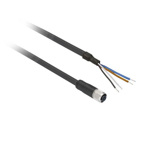 Conectores Precableados Xz, Recto Hembra, M12, 4 Pines, Cable Pur 10 M