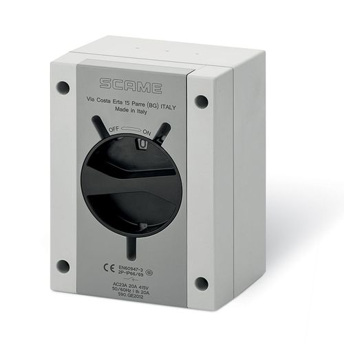 Interrp. Secc. 20A 4P Ip66/Ip69 110X150X87Mm Y1 General Gris/Negro Gw 650°C Ik09 Serie Isolators