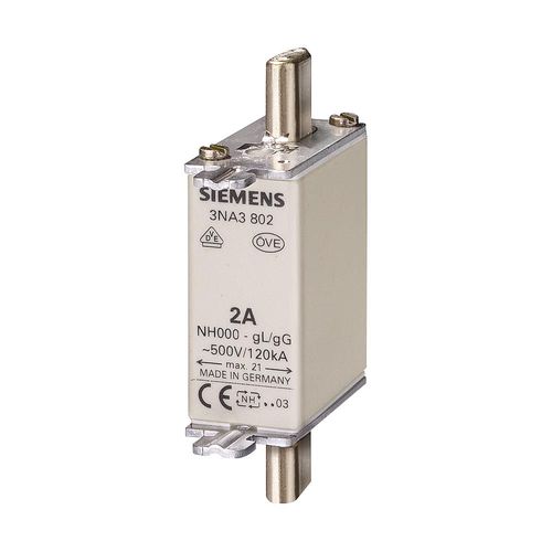 Fusible SIEMENS SENTRON NH NH000 63A  3NA3822