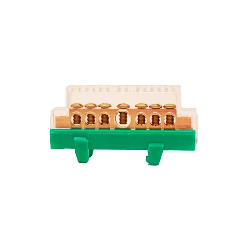 Barra-Colectora-125A-7-Conexiones-Verde