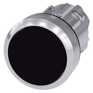 Pulsador Rasante Sirius Act Metalico S/Contactos Ip69K Negro 3Su1050-0Ab10-0Aa0