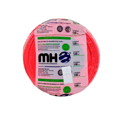 Rollo De Cable Unipolar 1X2,50Mm  Rojo X 100 Mts