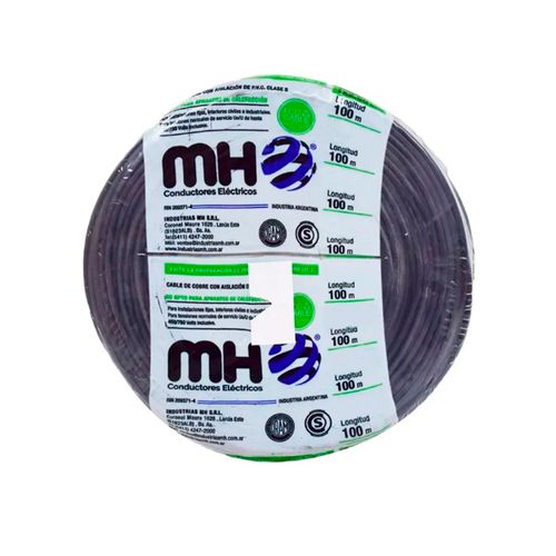 Rollo De Cable Unipolar 1X2,50Mm  Negro X 100 Mts