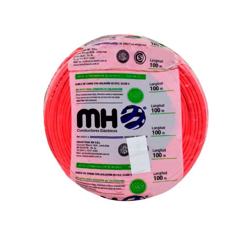 Rollo De Cable Unipolar 1X1,50Mm  Rojo X 100 Mts