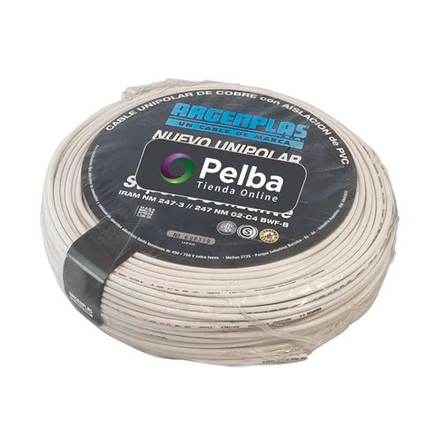 Rollo de Cable Unipolar 1x0.50mm² Blanco x 200 mts