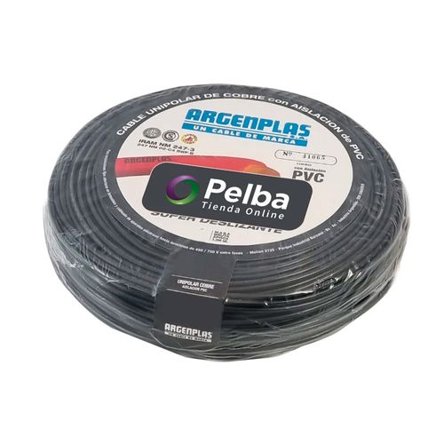 Rollo de Cable Unipolar 1x6mm² Negro x 100 mts