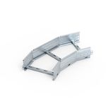 Curva-Plana-Escalera-Smarttray-De-450-Mm-A-45-Ala-65-Mm--18-Galvanizado-En-Caliente