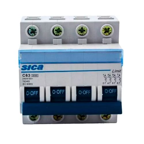 Termomagnetico 4X63A 3Ka Curva C