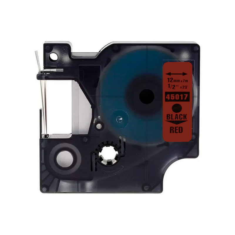 Cinta-D1-Plastico-Rojo-Letra-Negra-12Mm-X-7M