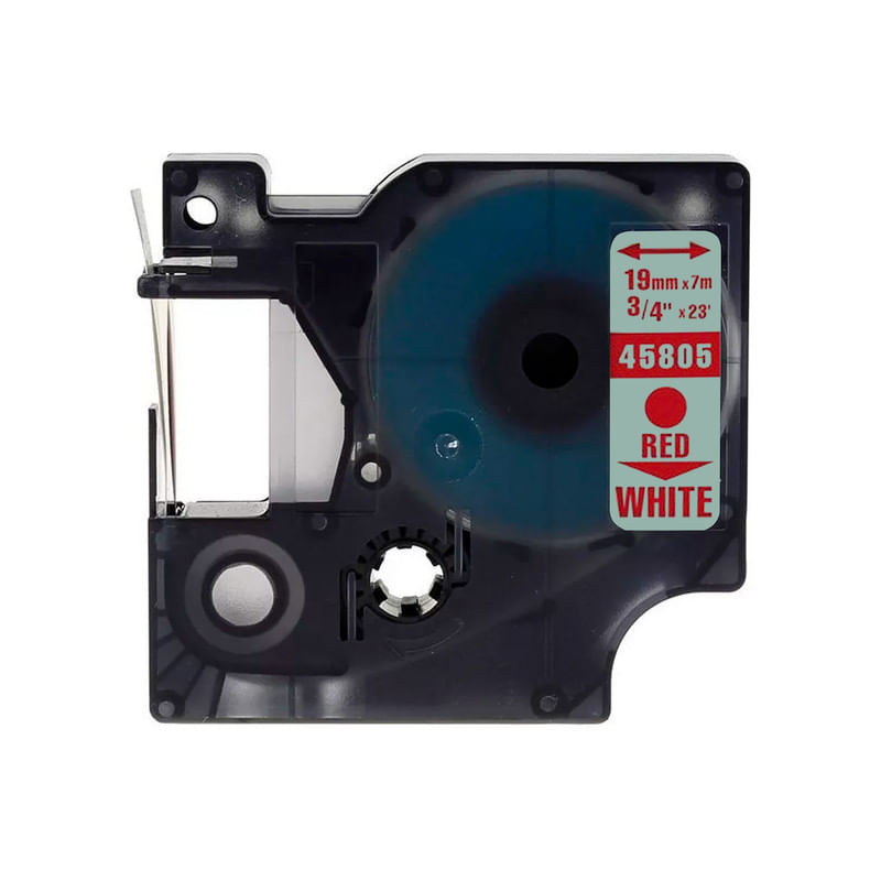 Cinta-Laminada-D1-Plastico-Blanco-Letra-Roja-19Mm-X-7M