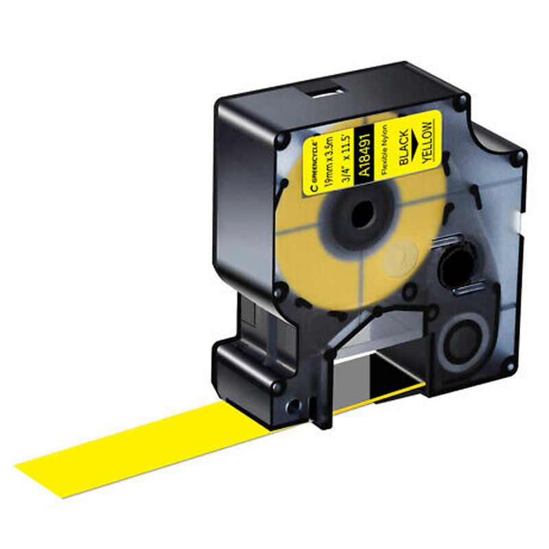 Cinta-Rhino-Nylon-Flexible-Amarillo-Letra-Negra-19Mm-X-35M