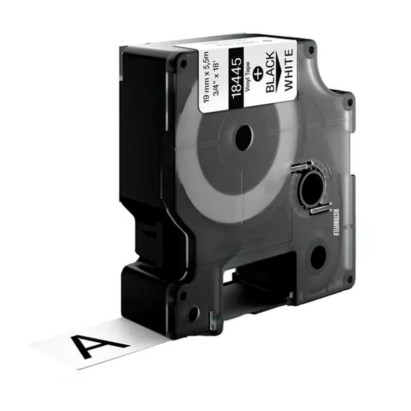 Cinta-Rhino-Vinilo-Blanco-Letra-Negra-19Mm-X-55M