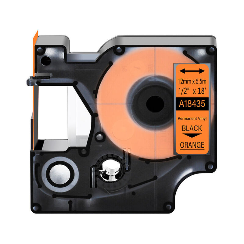 Cinta-Rhino-Vinilo-Naranja-Letra-Negra-12Mm-X-55M